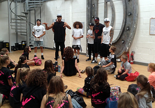 LK's School of Dance at a workshop with Diversity